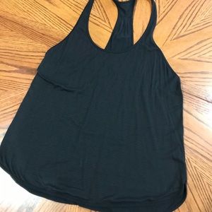 Lululemon black with gold stripe workout tank